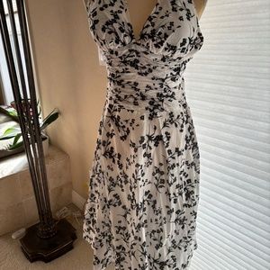 Black and white halter